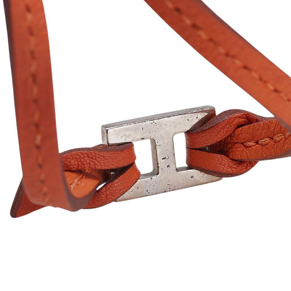 Hermès Leather H Logo Double Tour Bracelet - Side view