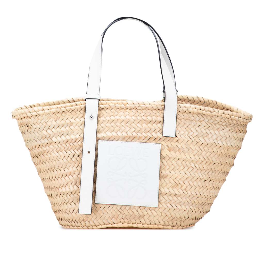 Loewe Medium Raffia Basket Tote