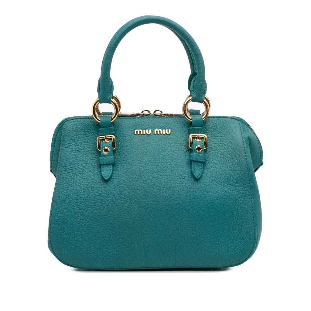 Miu Miu Goatskin Madras Satchel