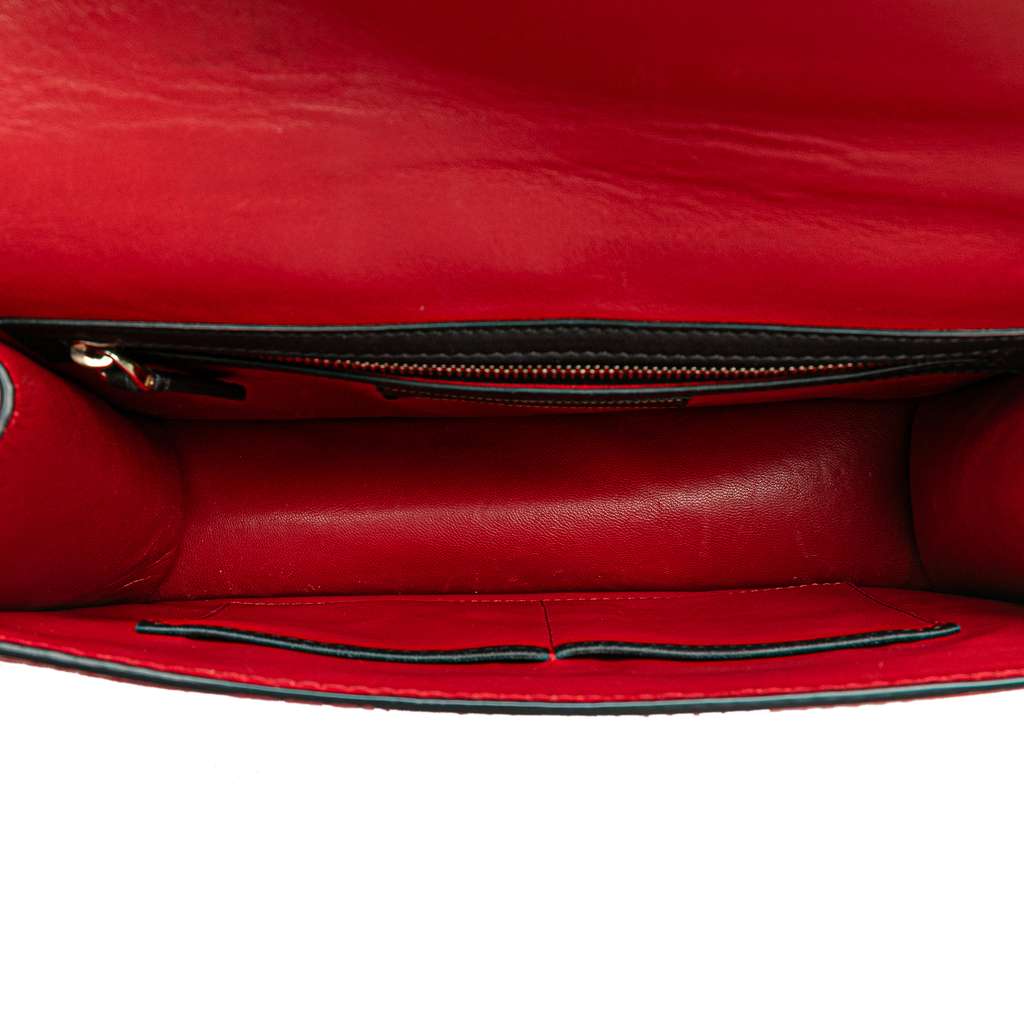 Valentino Medium Nappa and Canvas Camouflage Rockstud Glam Lock Crossbody - 4