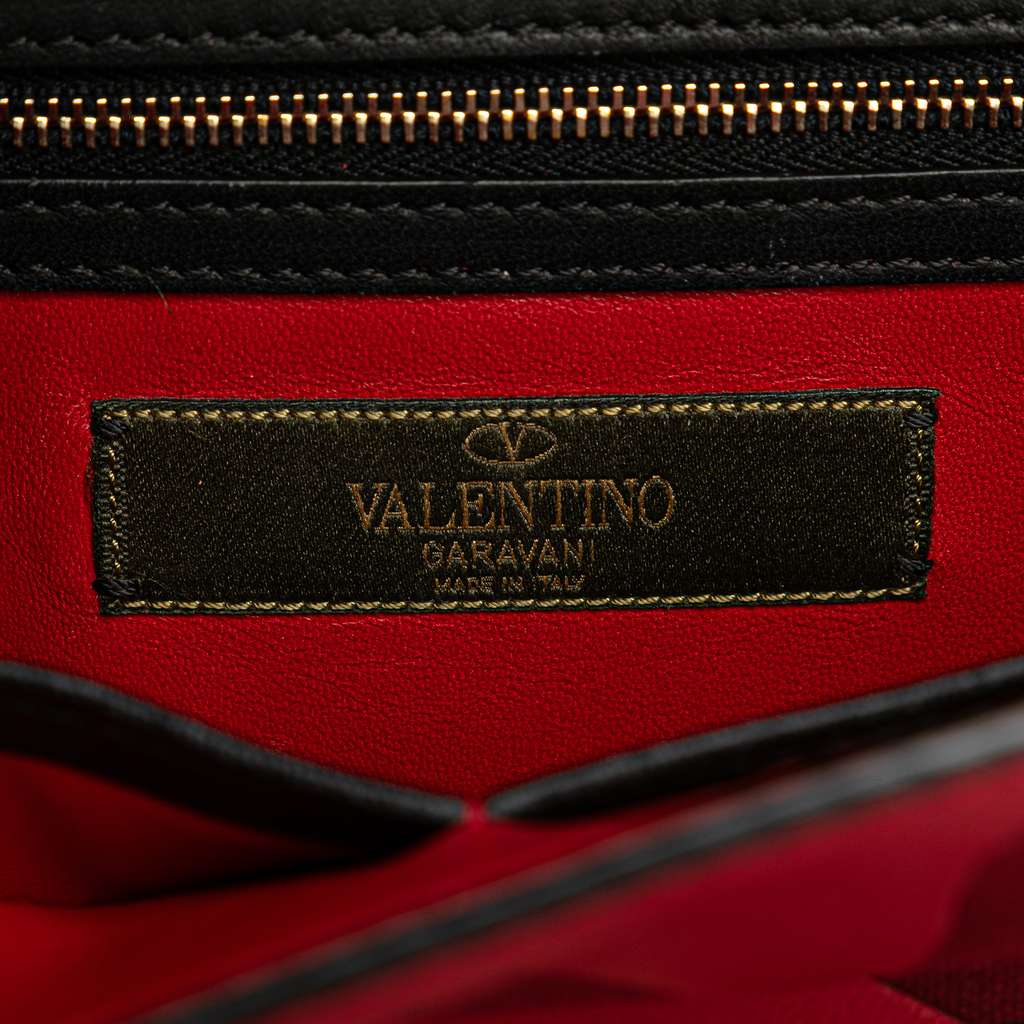 Valentino Medium Nappa and Canvas Camouflage Rockstud Glam Lock Crossbody - Side view