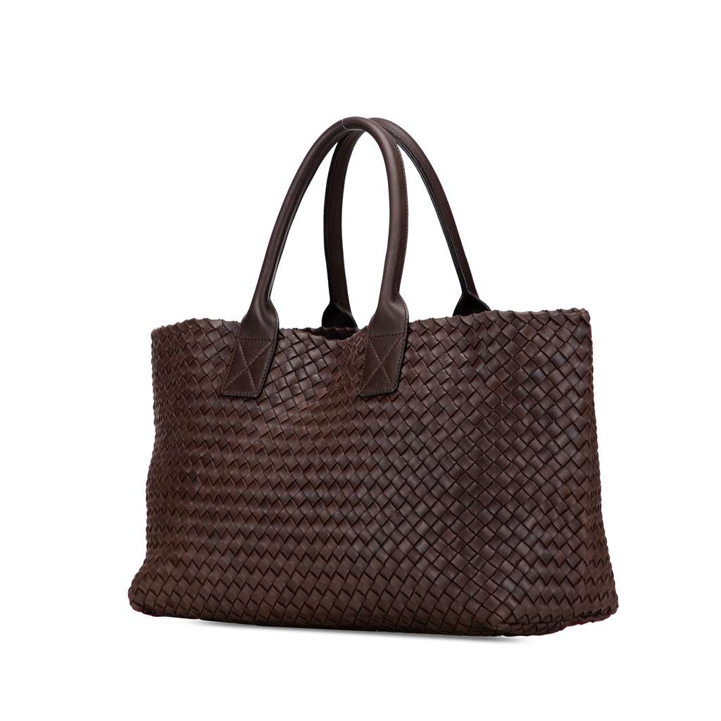 Bottega Veneta Medium Lambskin Intreccio Cabat Tote - 2