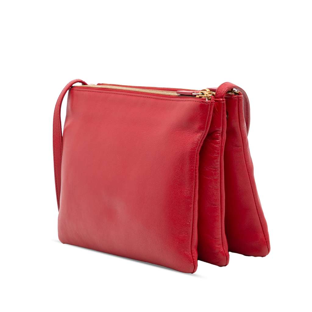 Celine Small Lambskin Trio Crossbody - Back view
