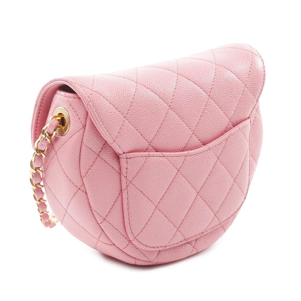 Chanel Mini Quilted Caviar CC Messenger Flap - Back view