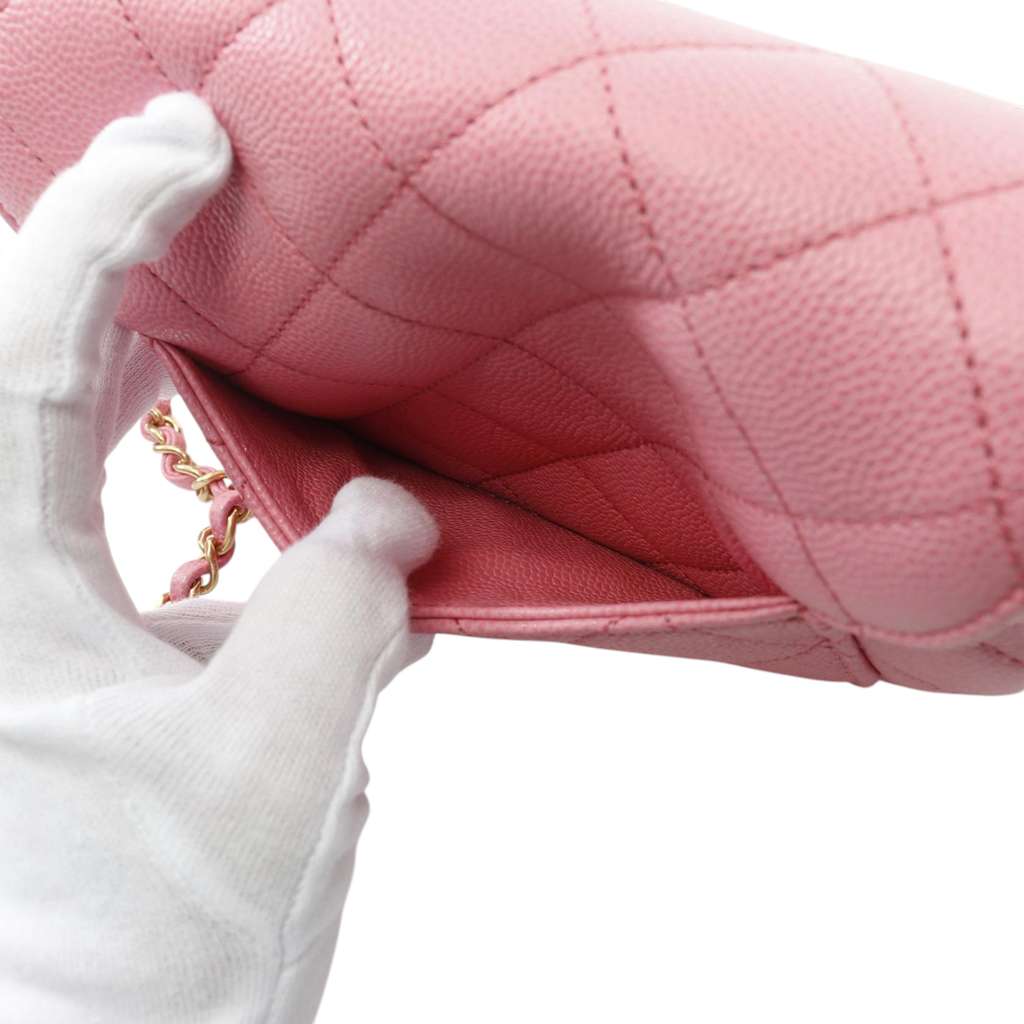 Chanel Mini Quilted Caviar CC Messenger Flap - Detail 1