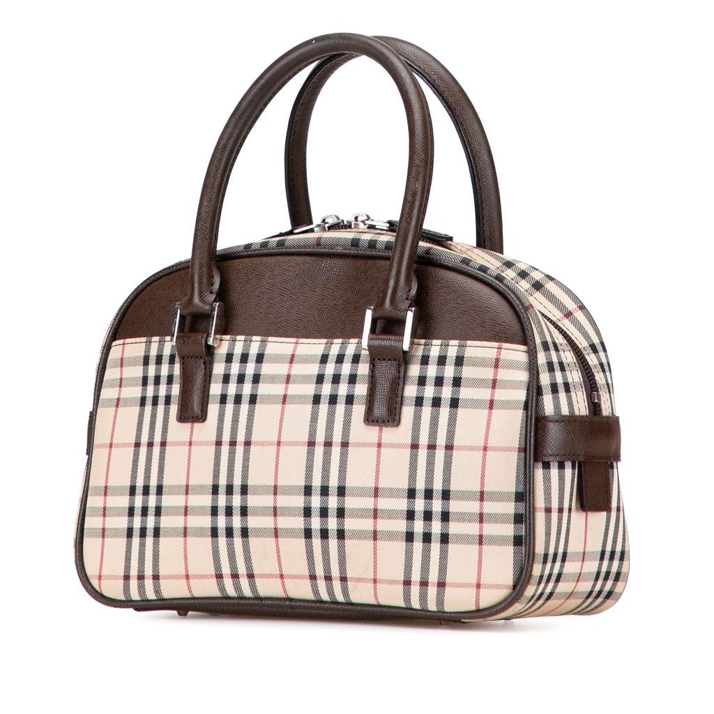 Burberry House Check Canvas Handbag - Back view