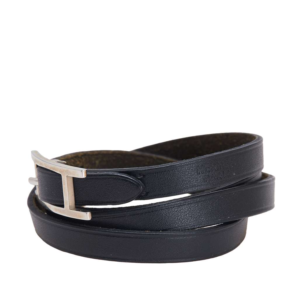 Hermès Tadelakt Behapi Double Tour Bracelet - Back view