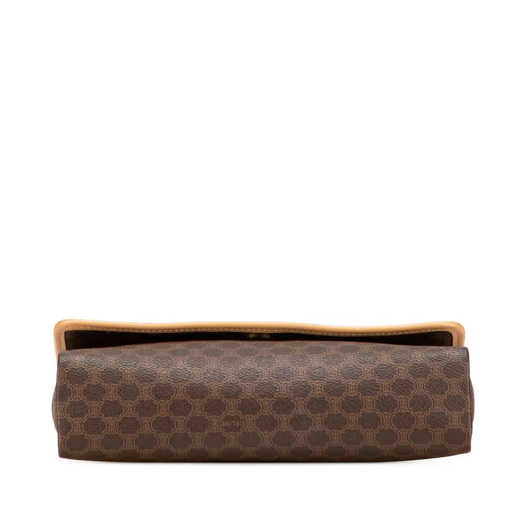 Celine Macadam Coated Canvas Crossbody Brown Canvas Good - Inside View