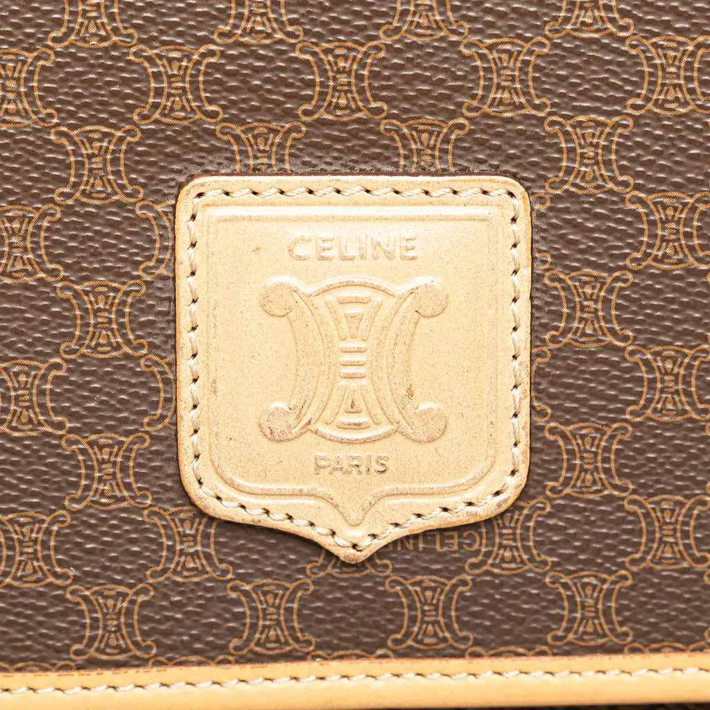 Celine Macadam Coated Canvas Crossbody Brown Canvas Good - Box View