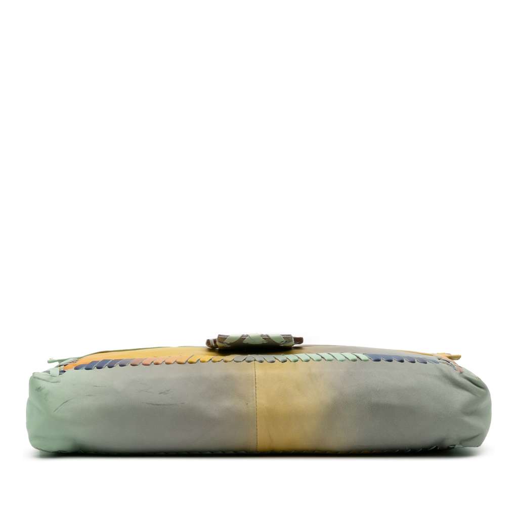 Fendi Large Multicolor Leather Whipstitch Baguette Crossbody - 3