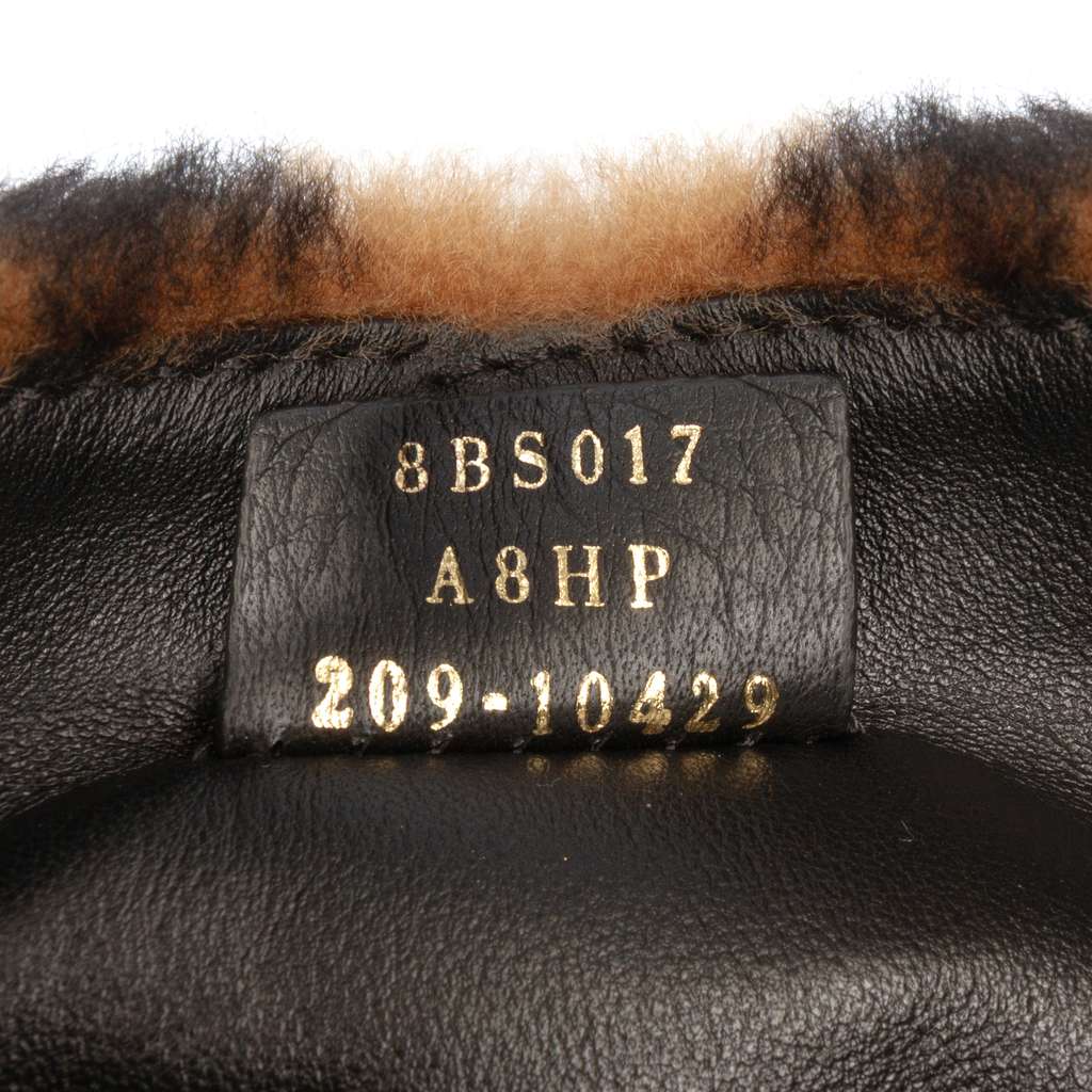 Fendi Mini Zucca Shearling Chain Baguette Satchel - Detail 1