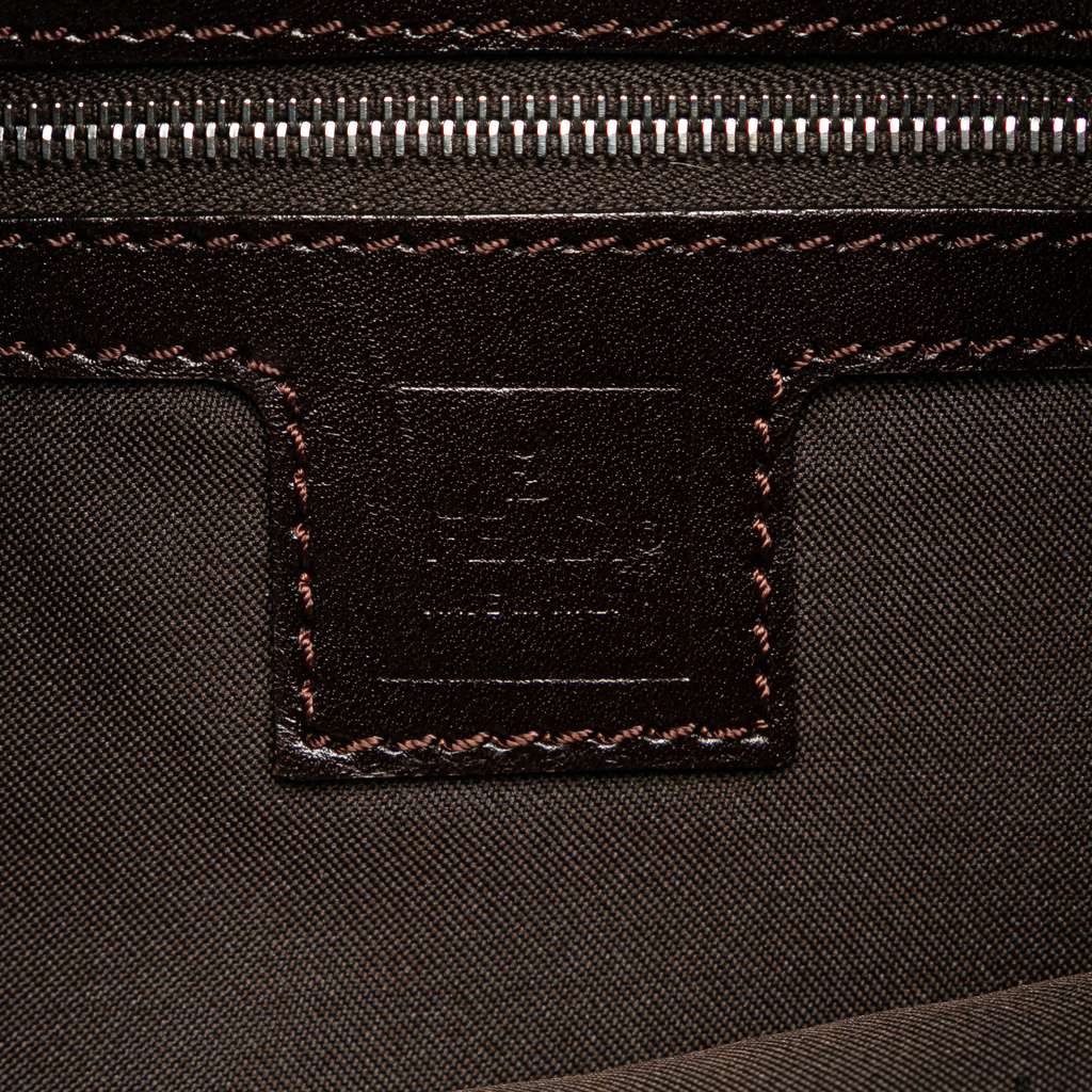 Fendi Zucca Canvas Shoulder Bag - Side view