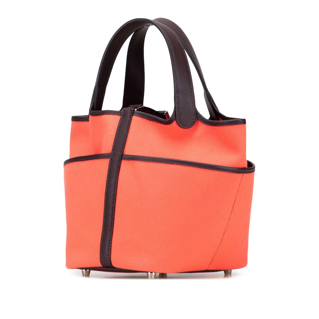 Hermès Toile Goeland and Swift Cargo Picotin Lock 18 - Back view