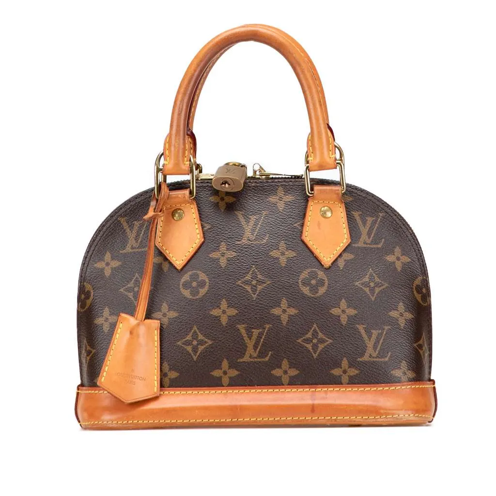 Louis Vuitton Monogram Alma BB Brown Canvas Good - Front View