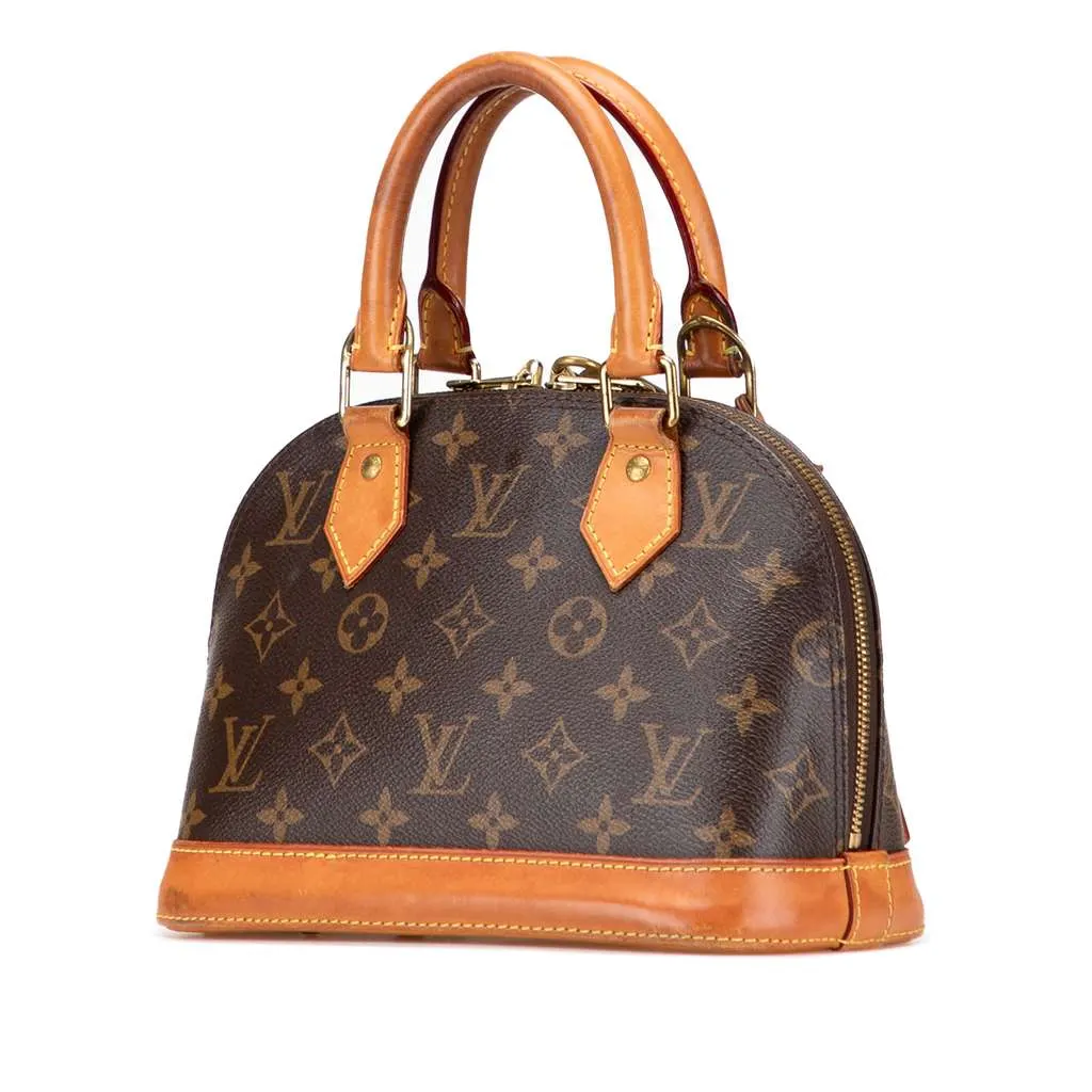 Louis Vuitton Monogram Alma BB Brown Canvas Good - Back View