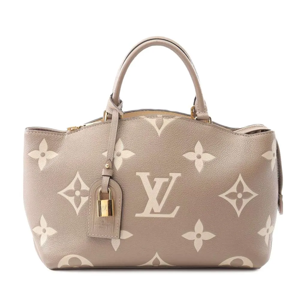 Louis Vuitton Bicolor Monogram Empreinte Giant Petit Palais Brown Leather Good - Front View