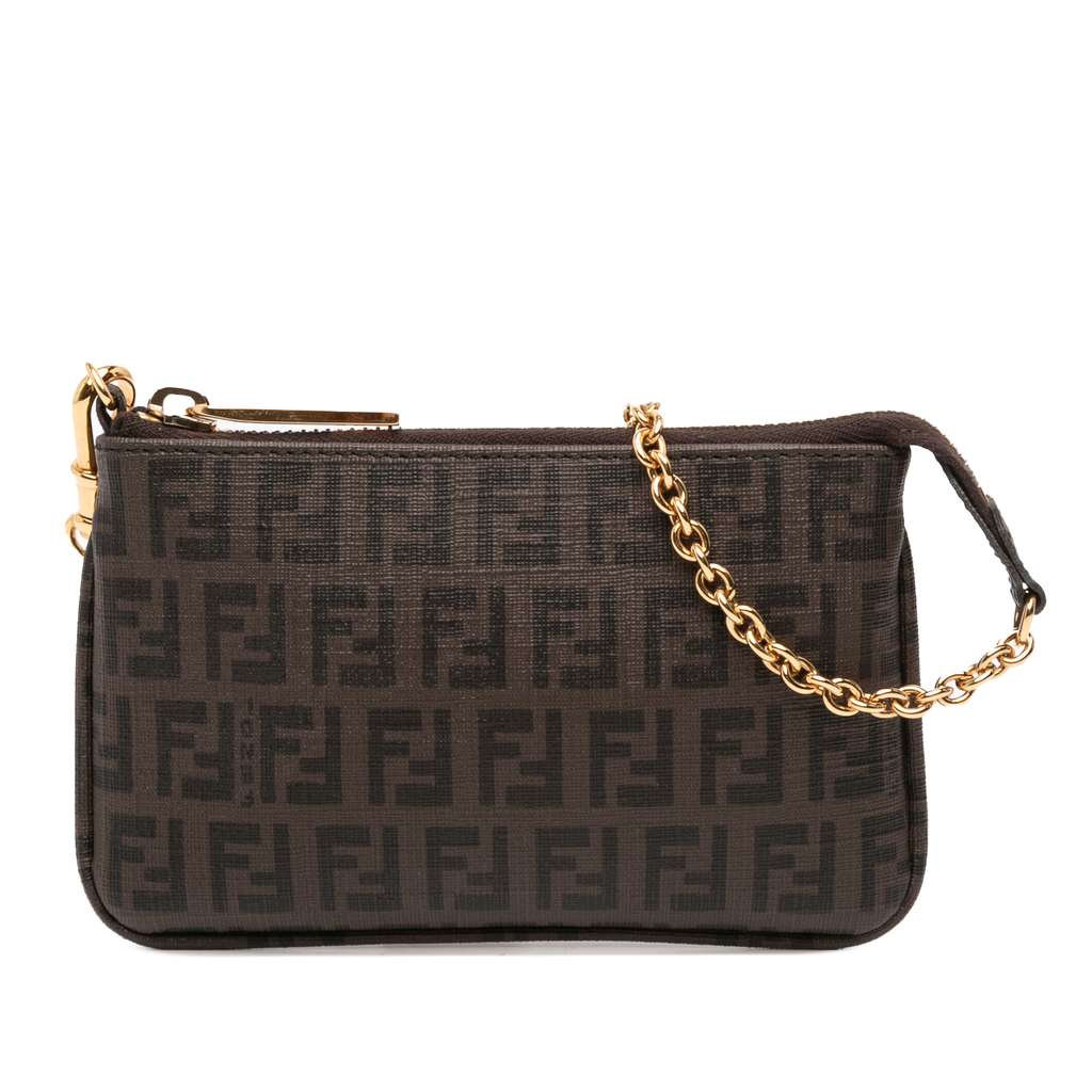 Fendi Zucchino Spalmati Chain Pochette