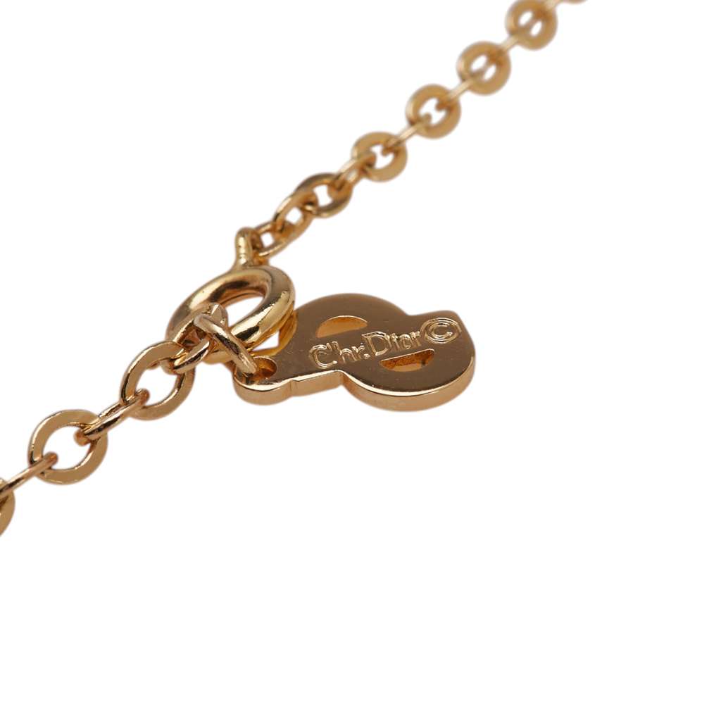 Dior Gold Plated CD Logo Pendant Necklace - 4