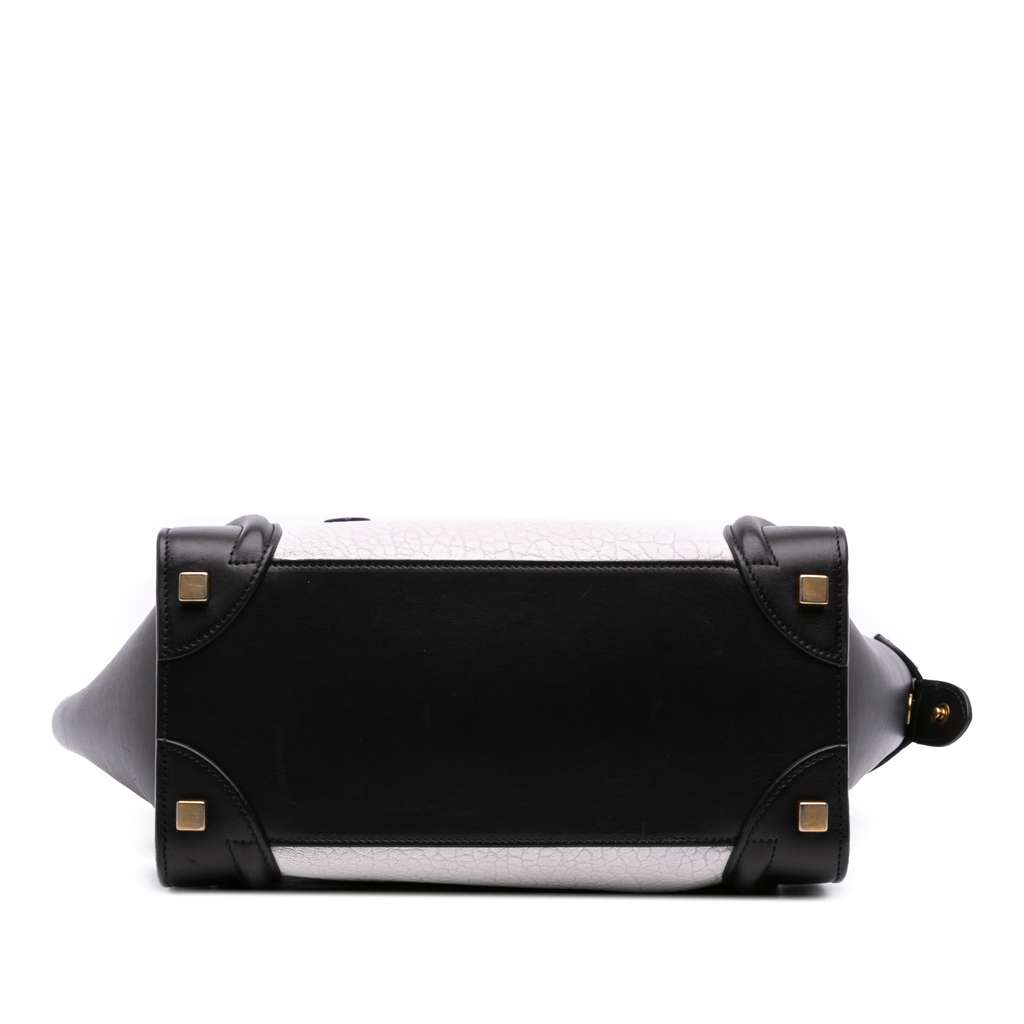 Celine Micro Bicolor Leather Luggage Tote - 3