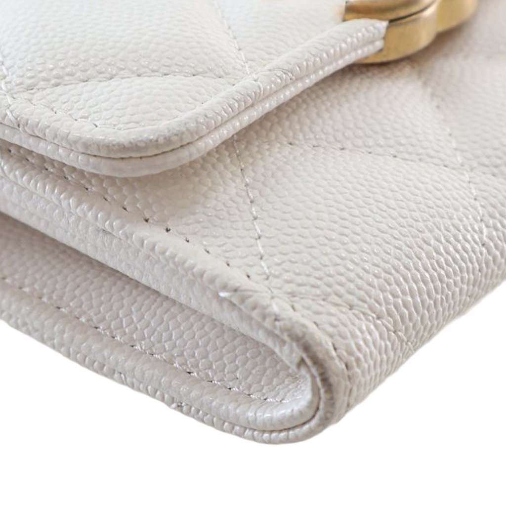 Chanel Quilted Caviar Card Holder on Chain - Image 13