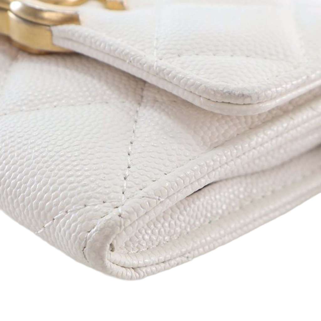 Chanel Quilted Caviar Card Holder on Chain - Image 11