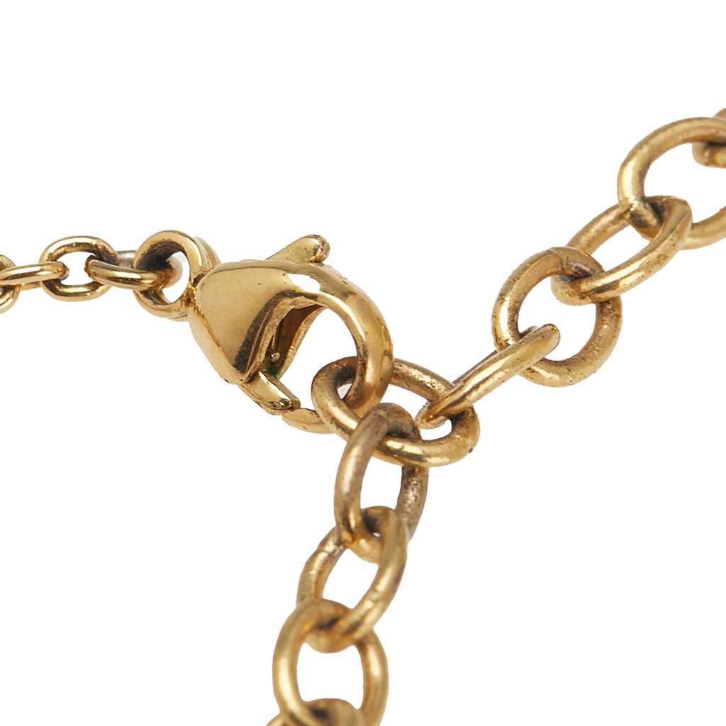 Louis Vuitton Gold Plated Essential V Necklace - Side view