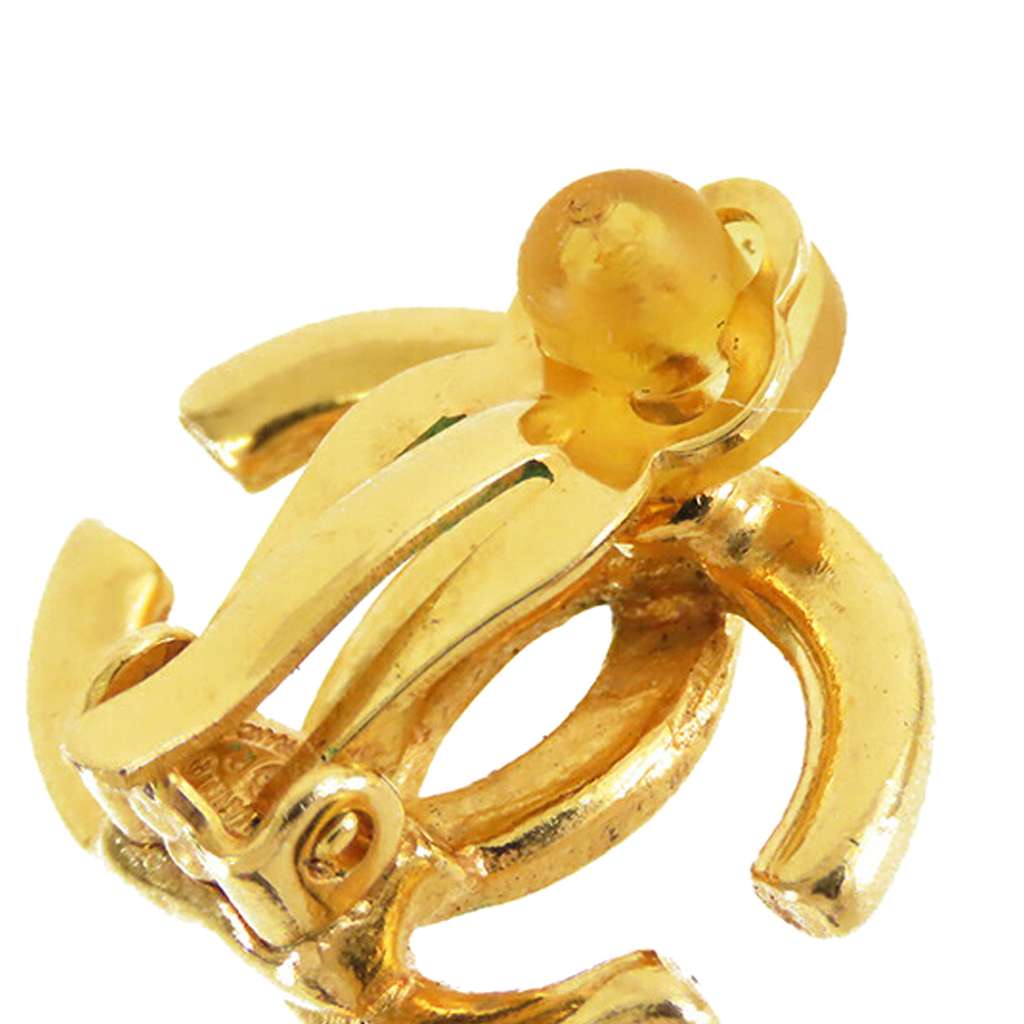 Chanel Gold Plated CC Clip on Earrings - 3