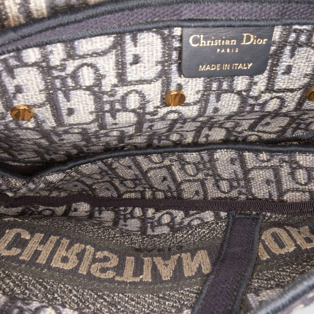 Dior Oblique Embroidered Canvas Saddle Bag - 4