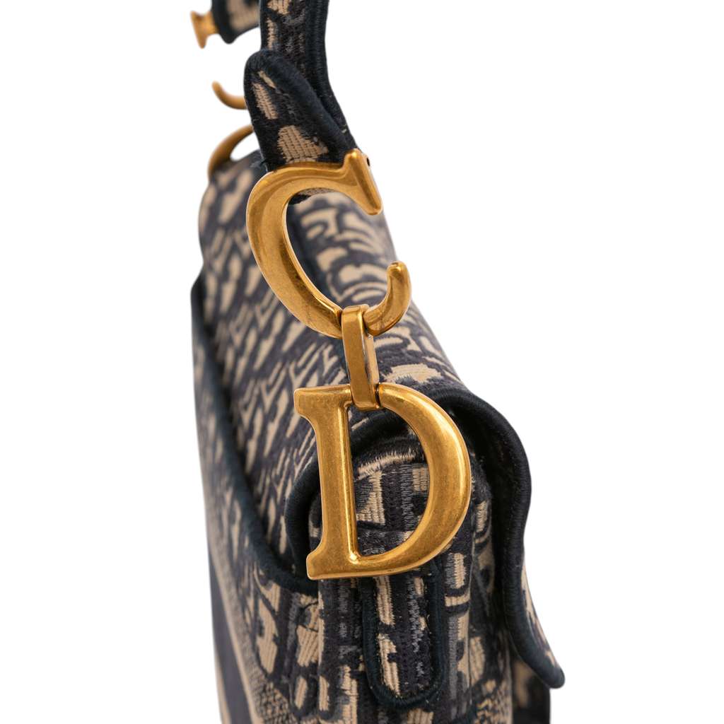 Dior Oblique Embroidered Canvas Saddle Bag - Detail 2