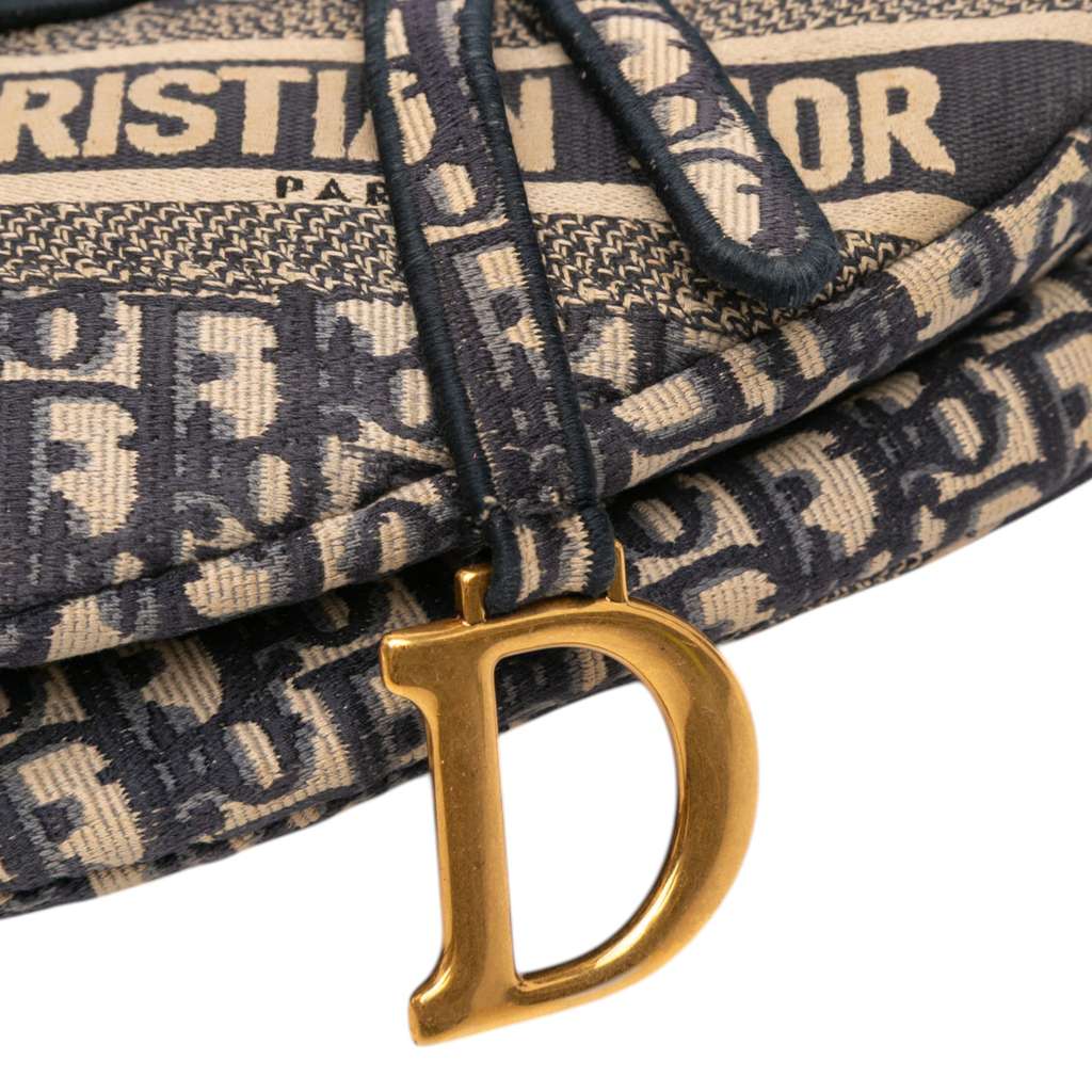 Dior Oblique Embroidered Canvas Saddle Bag - Image 10