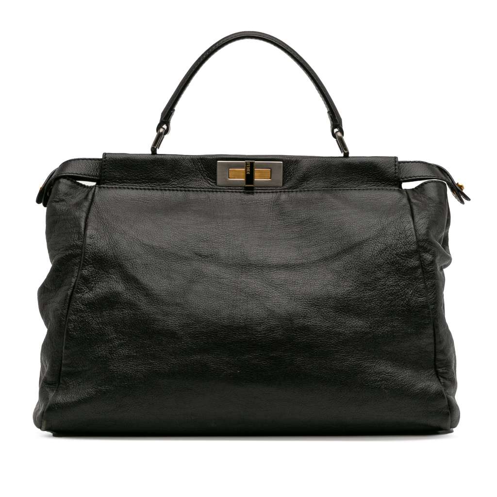Fendi Large Goatskin Peekaboo Iconic Satchel
