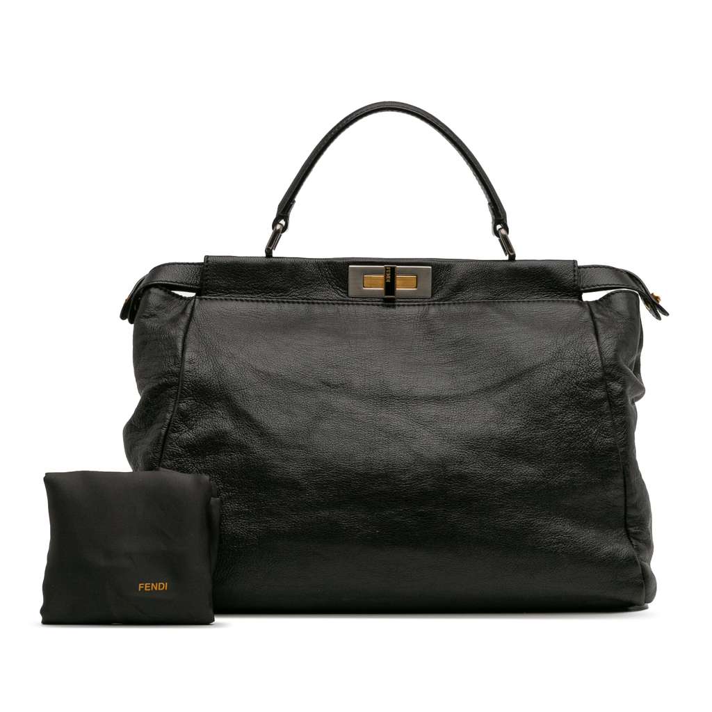 Fendi Large Goatskin Peekaboo Iconic Satchel - Image 15