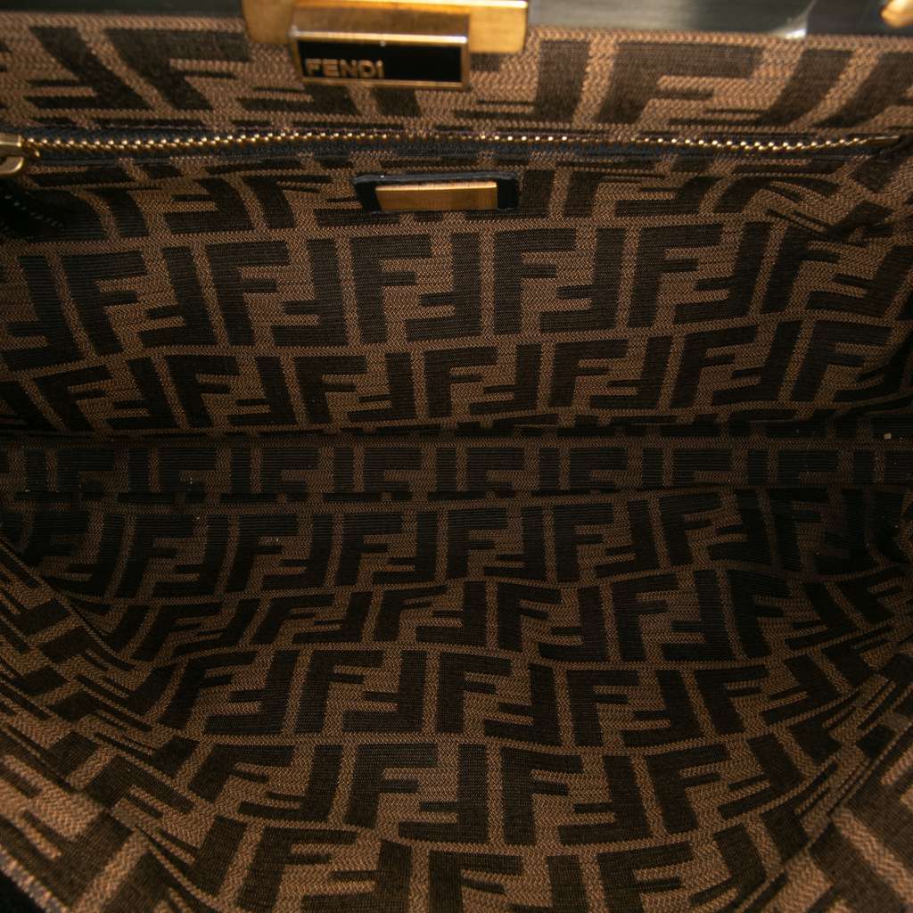 Fendi Large Goatskin Peekaboo Iconic Satchel - 4