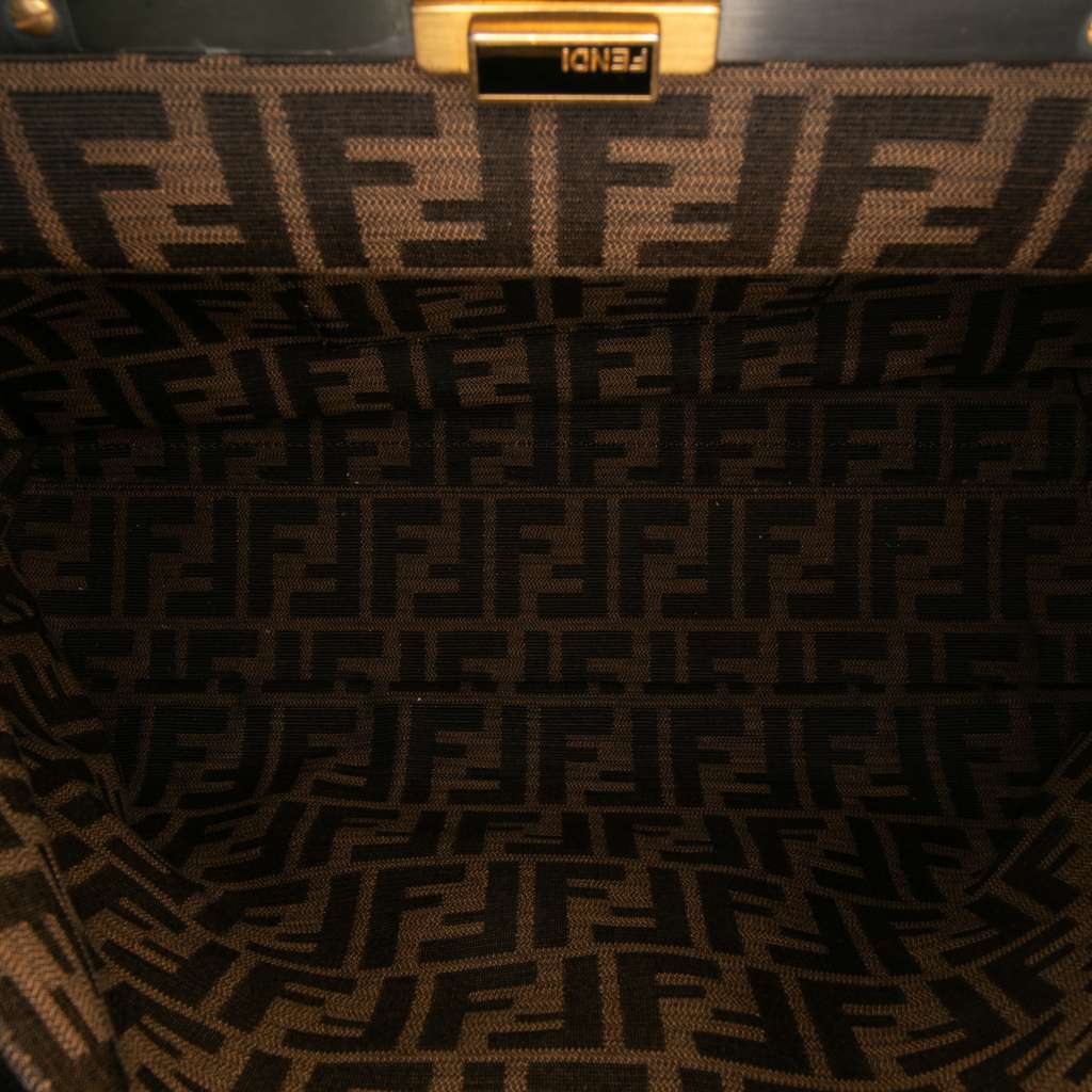 Fendi Large Goatskin Peekaboo Iconic Satchel - Side view