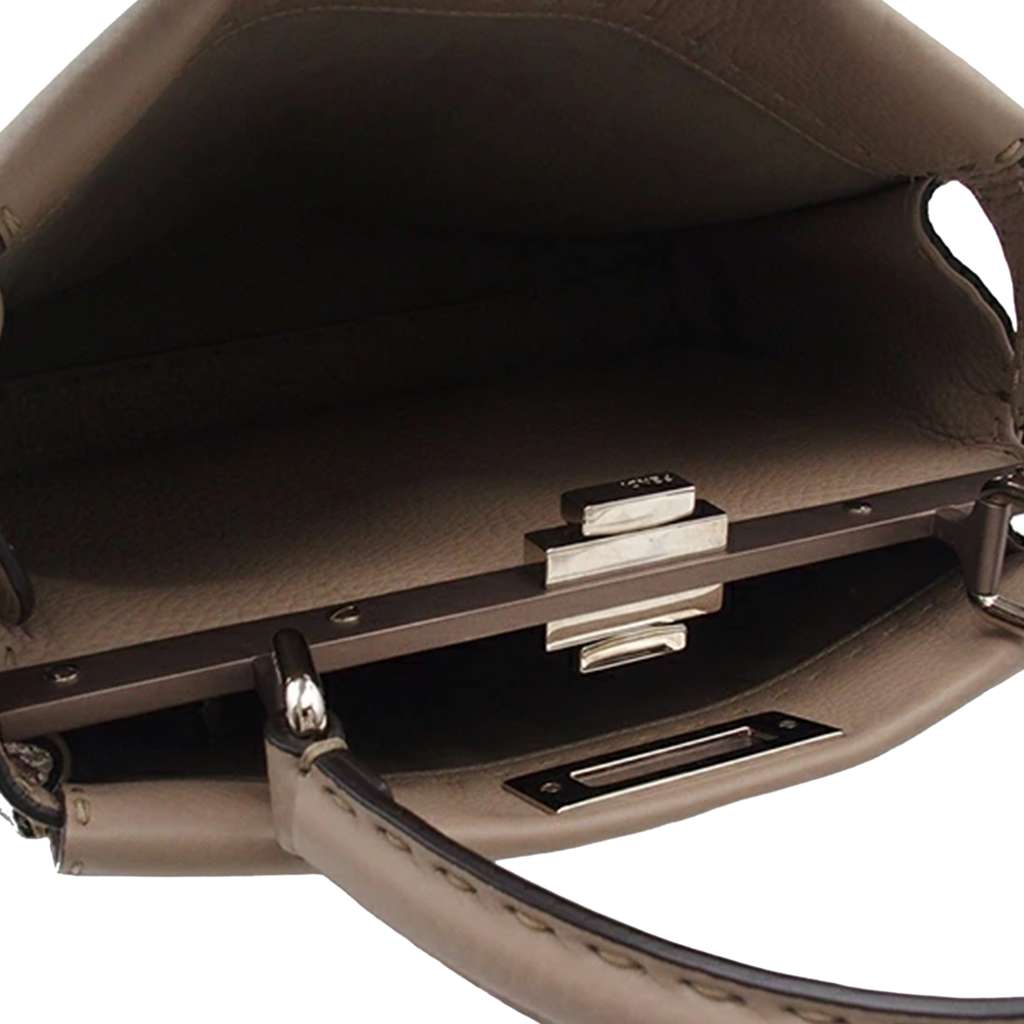 Fendi Medium Leather Selleria Peekaboo Iconic Satchel - 4