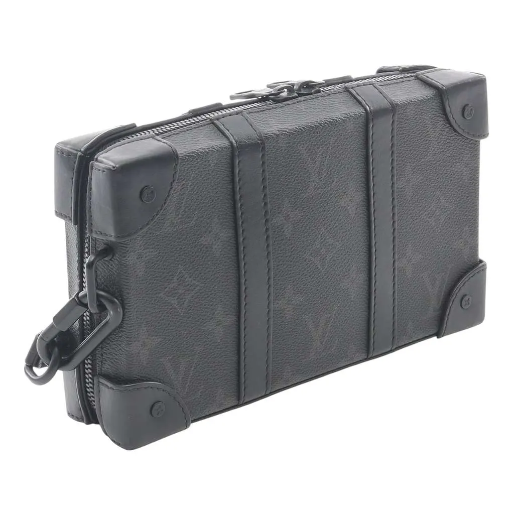 Louis Vuitton Monogram Eclipse Soft Trunk Wallet Crossbody Black Good - Back View