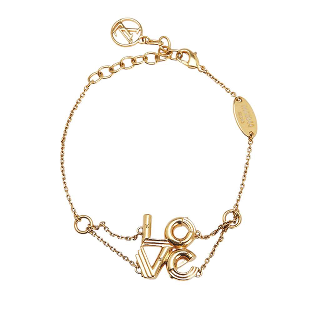 Louis Vuitton Gold Plated Brass LV & Me Love Bracelet