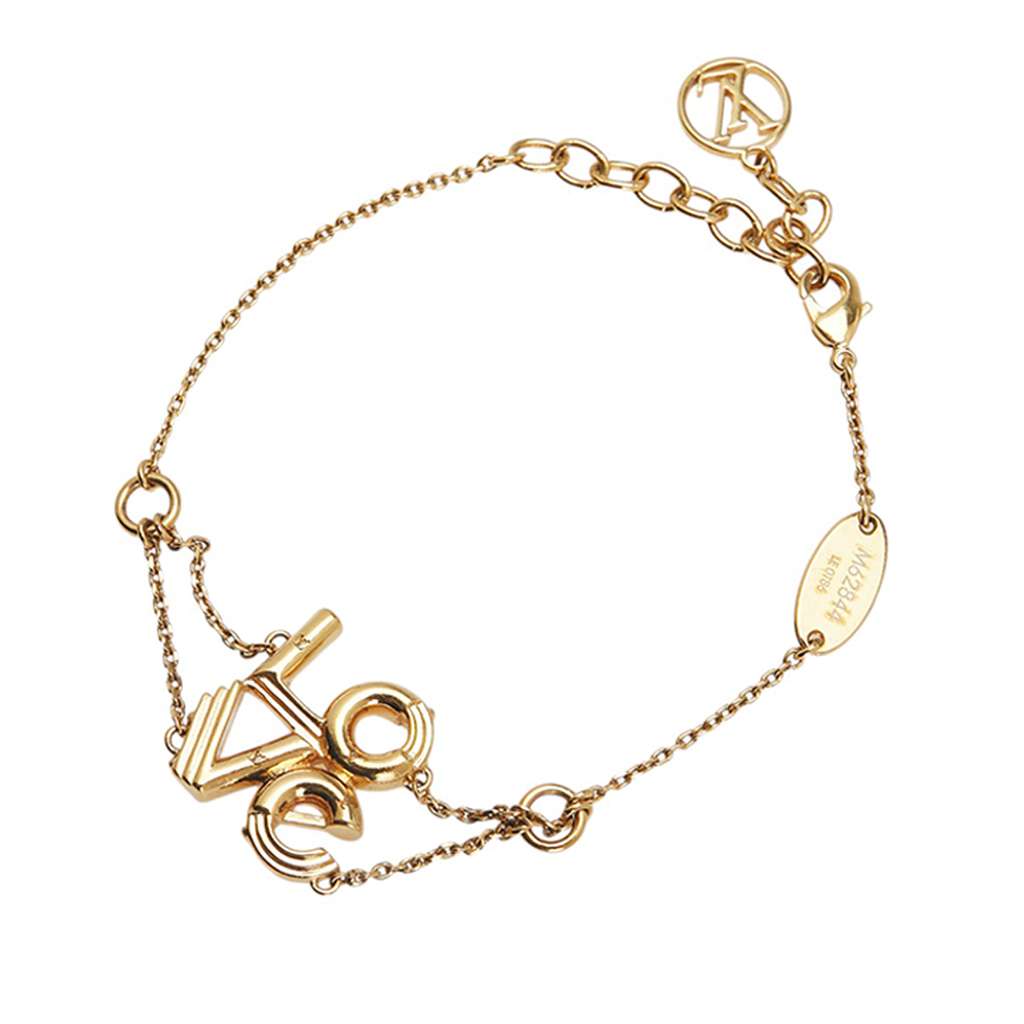 Louis Vuitton Gold Plated Brass LV & Me Love Bracelet - Back view