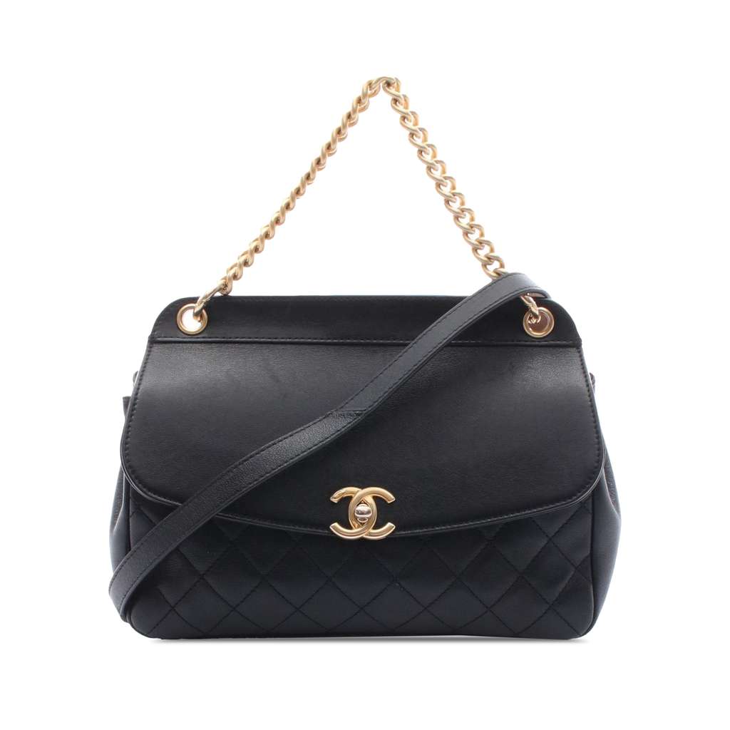 Chanel Quilted Lambskin Curved Flap