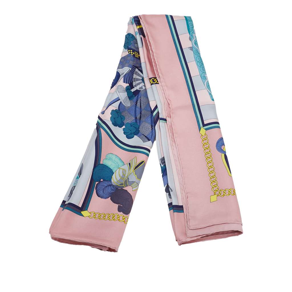 Hermès Chocs En Plumes Silk Scarf