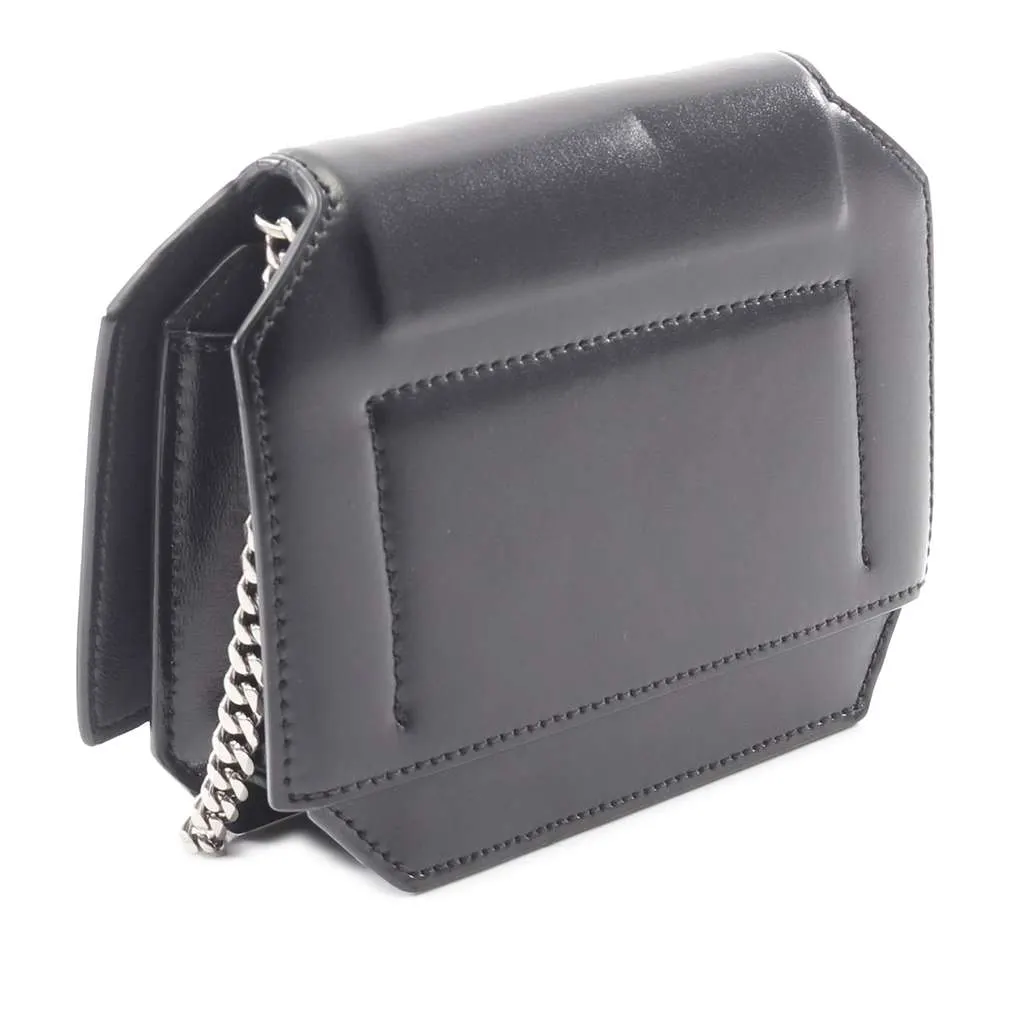 Givenchy Mini Smooth Calfskin Bow Cut Crossbody Black Leather Good - Back View