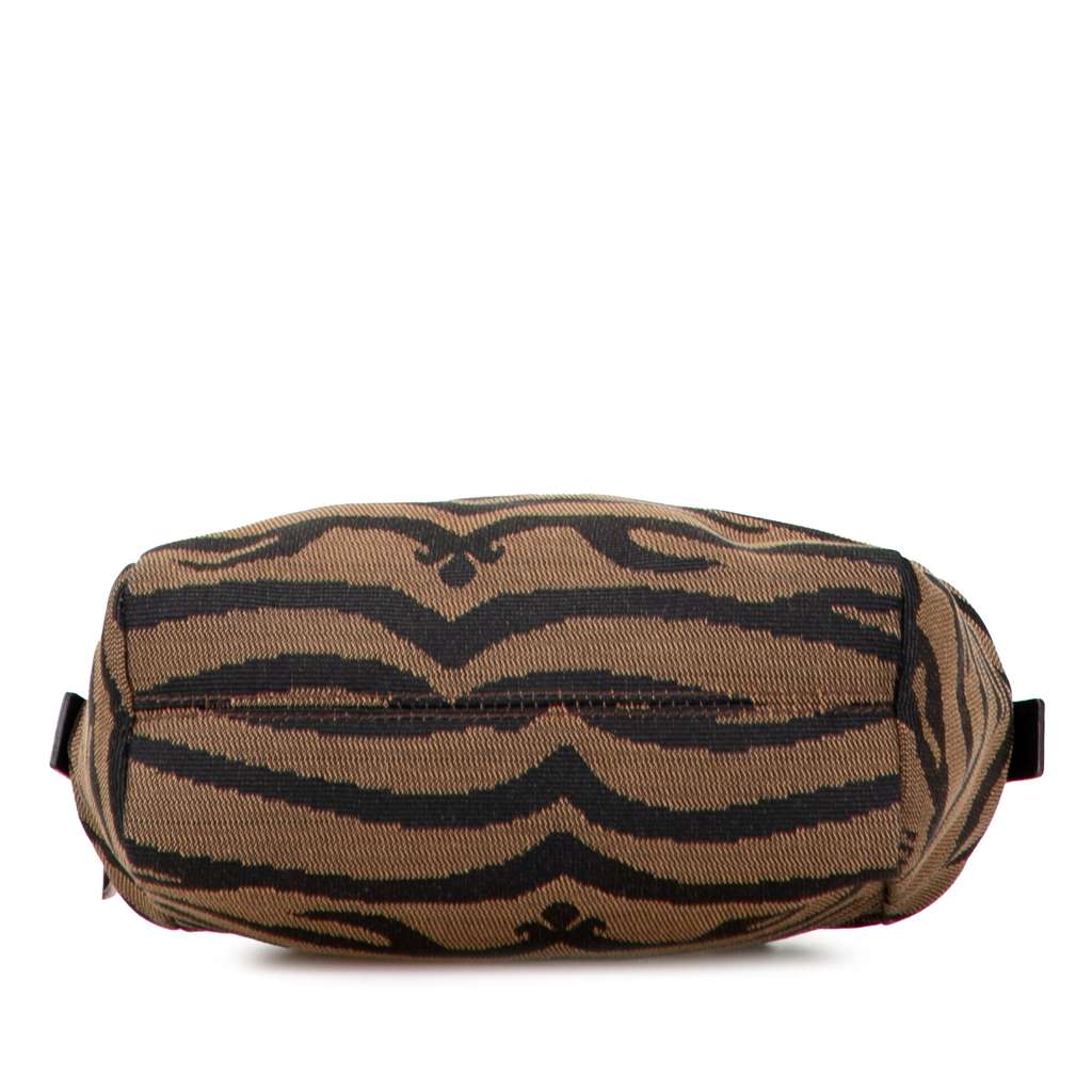 Fendi Zebra Print Canvas Handbag - Image 6