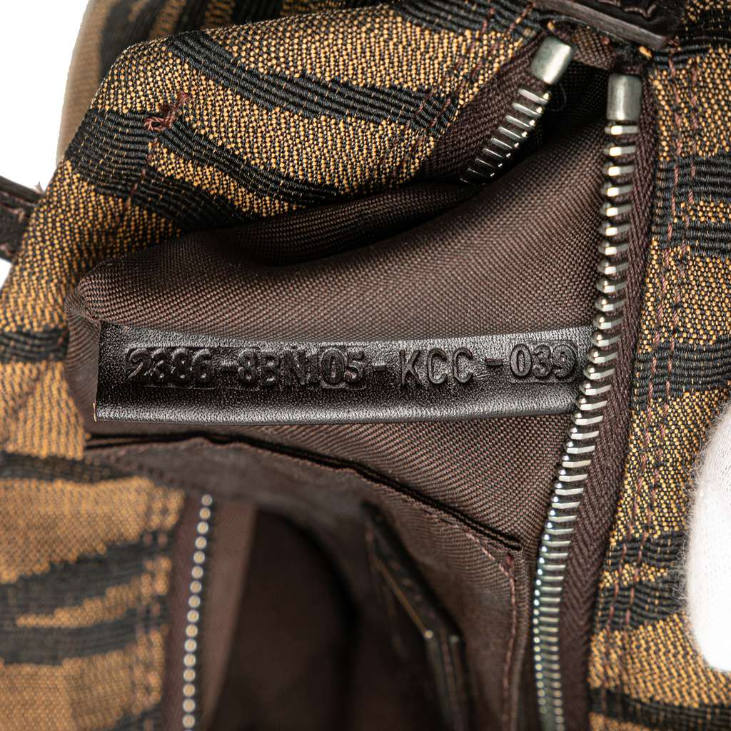 Fendi Zebra Print Canvas Handbag - Detail 1