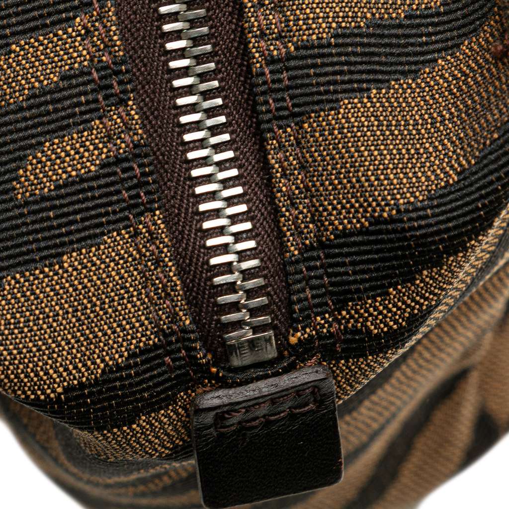 Fendi Zebra Print Canvas Handbag - Image 10