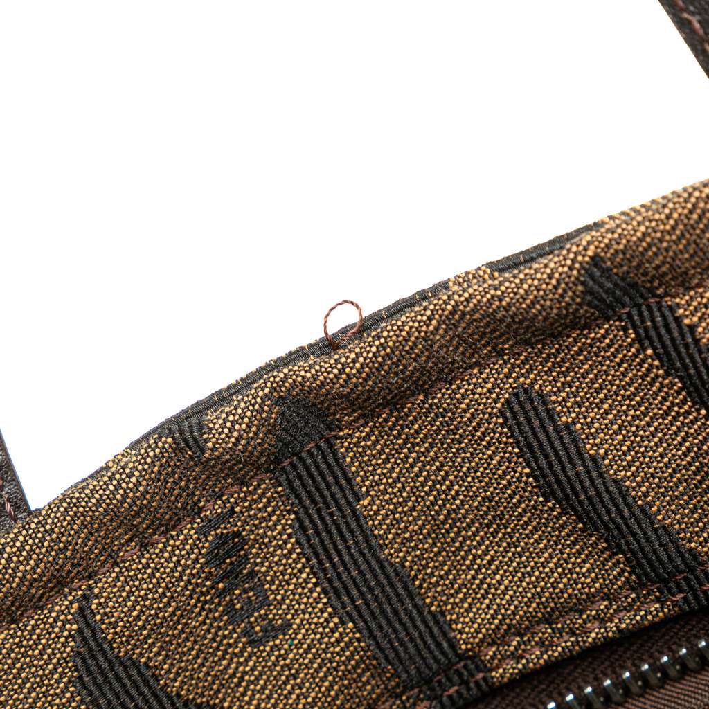 Fendi Zebra Print Canvas Handbag - Image 11
