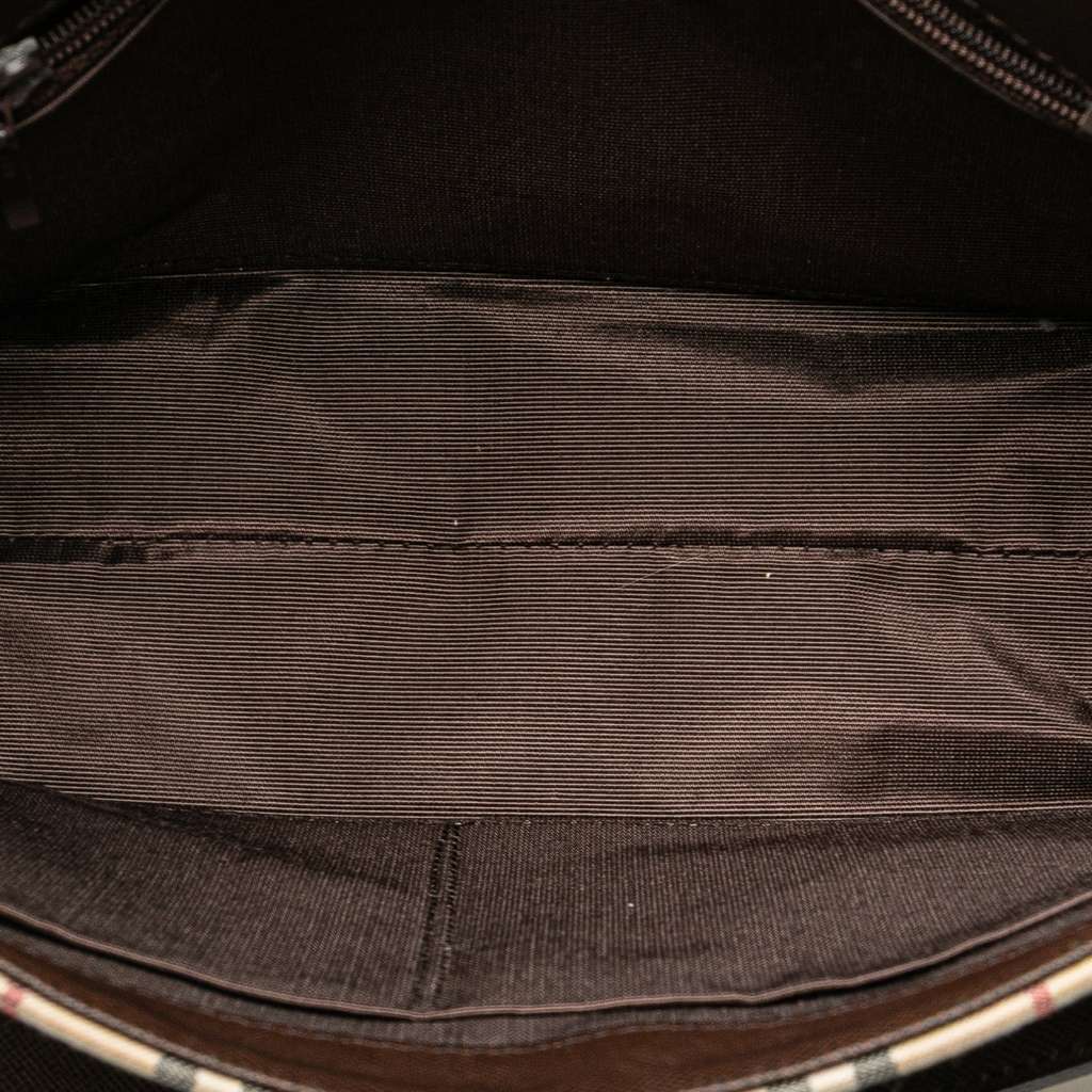 Burberry House Check Canvas Flap Shoulder Bag - 4