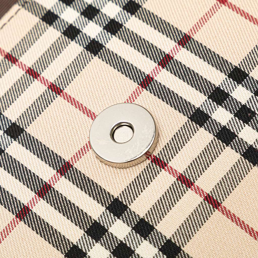Burberry House Check Canvas Flap Shoulder Bag - Detail 2