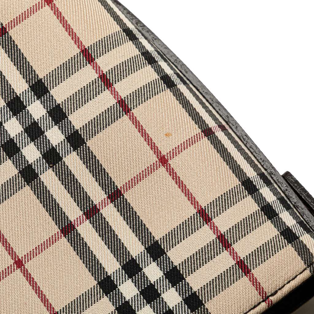 Burberry House Check Canvas Flap Shoulder Bag - Image 10