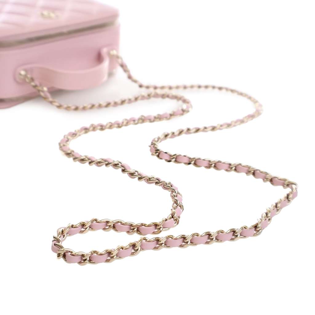 Chanel Mini CC Glazed Calfskin Double Zip Top Handle Vanity Case - Image 15