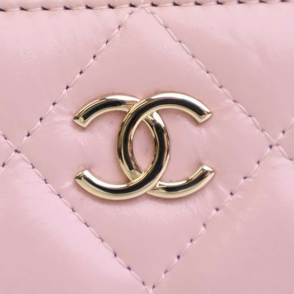 Chanel Mini CC Glazed Calfskin Double Zip Top Handle Vanity Case - Detail 1